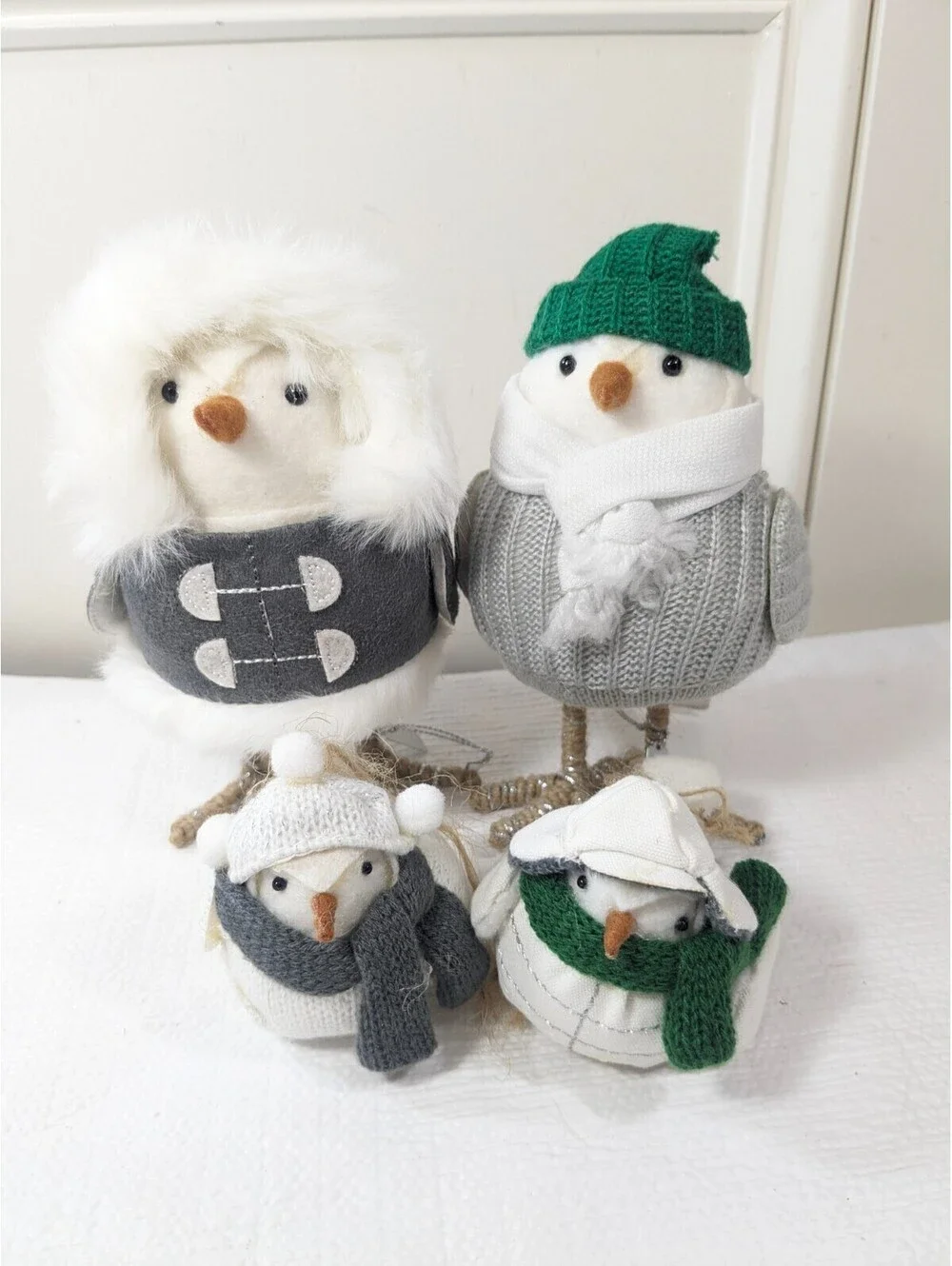 Spritz Target Bird set 2018 Juniper & Alder & 2 ornaments set white green gray